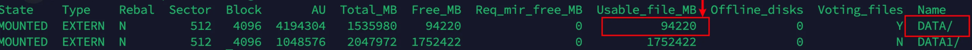 Oracle RAC ASM 磁盘组满了，无法扩容怎么在线处理？ - 图2