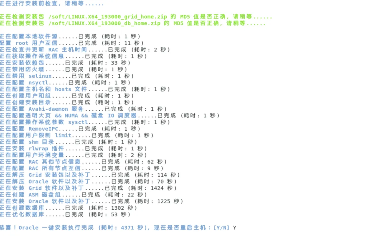 Oracle RAC 安装完成截图