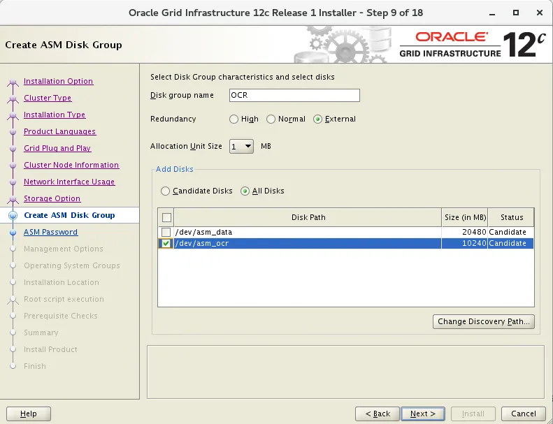 RHEL 7 安装 Oracle 12CR1 RAC 数据库 - 图27