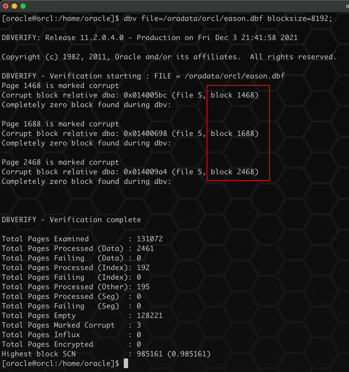 实战篇：Oracle 数据坏块的 N 种修复方式 - 图11