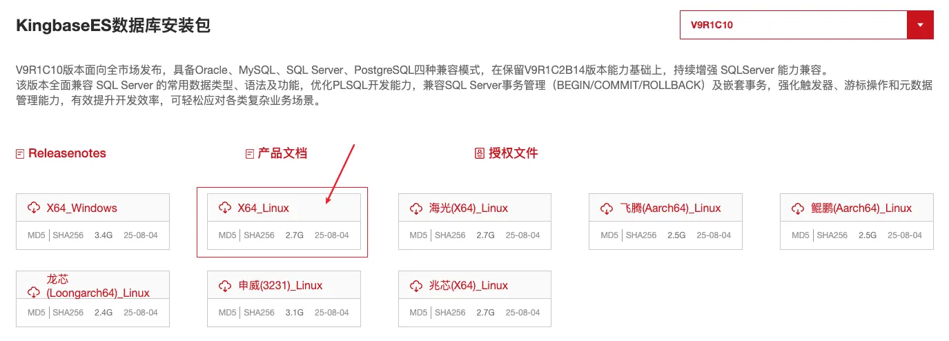 【金仓数据库产品体验官】KingbaseES V9R1C10 版本安装指南