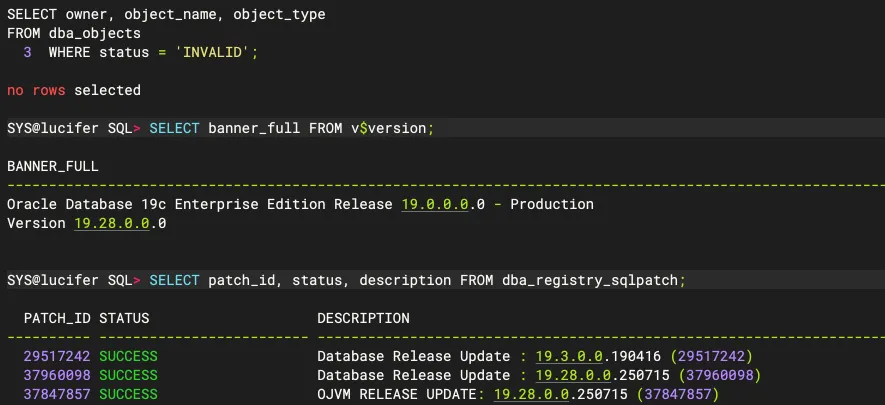Oracle 19.28 RU 升级最佳实践指南 - 图14