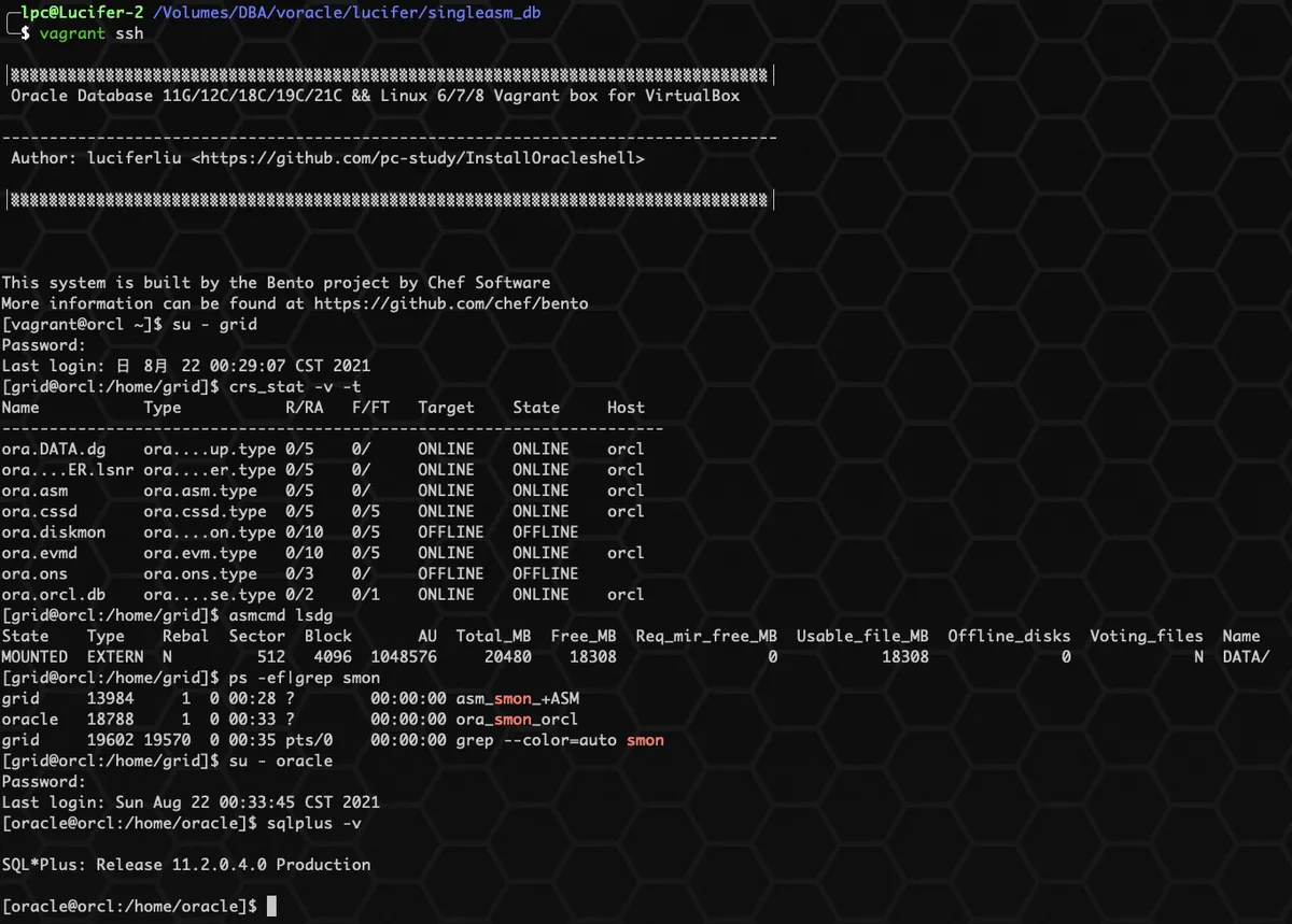 《零基础安装 Oracle 数据库》单机ASM系列 1️⃣ 一键快速安装 Oracle 11GR2 数据库 - 图5